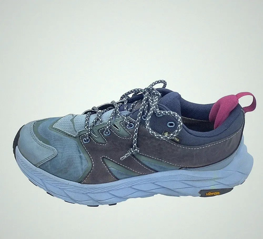 Hoka One One W Anacapa GTX Shoes Women 10B Blue Waterproof Hiking Vibram 1119373
