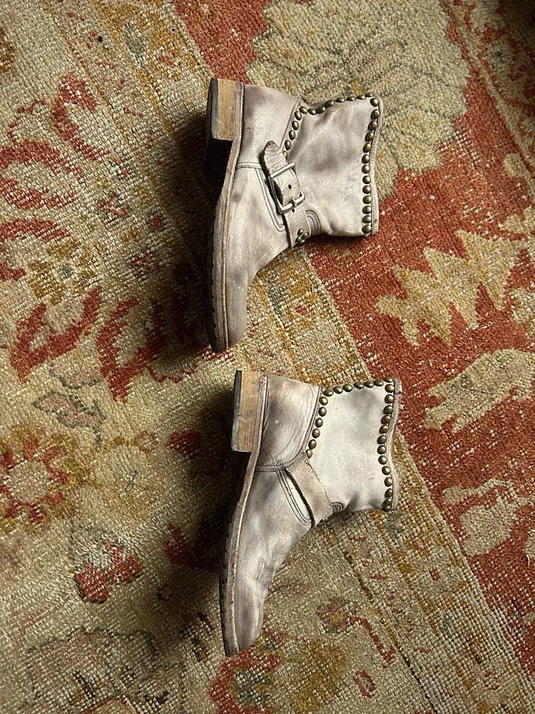 Hollywood trading company Studded Ankle Biker Boots Women