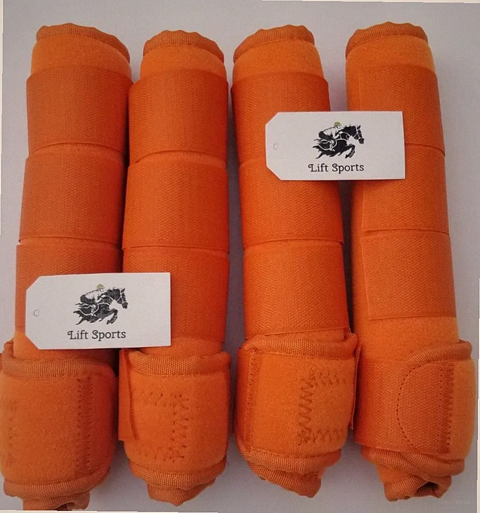 Horse Medicine Brushing Boots Leg Wrap Protection Set of 2 and 4 Sports Cob/Full