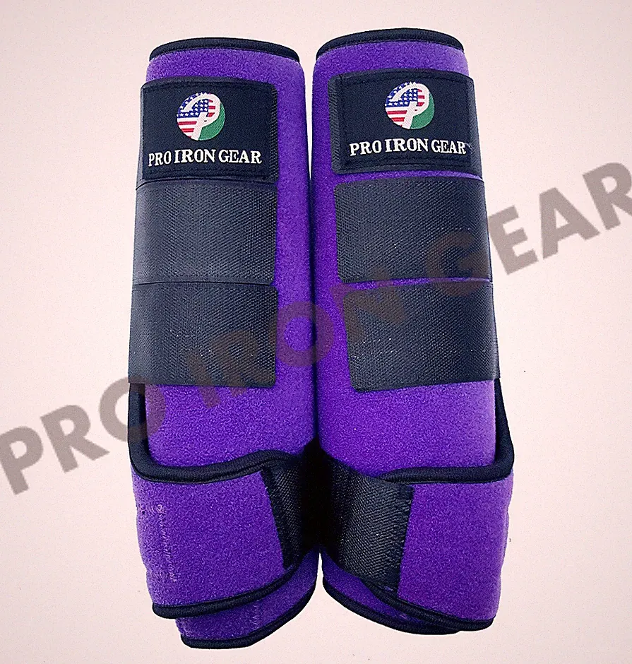 HORSE MEDICINE BRUSHING SUPPORT PURPLE BOOTS EQUESTRIAN 6 COLOR