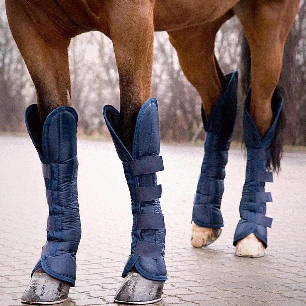 HORZE - Horse Shipping Boots - Color: Peacot Blue - Set Of 4