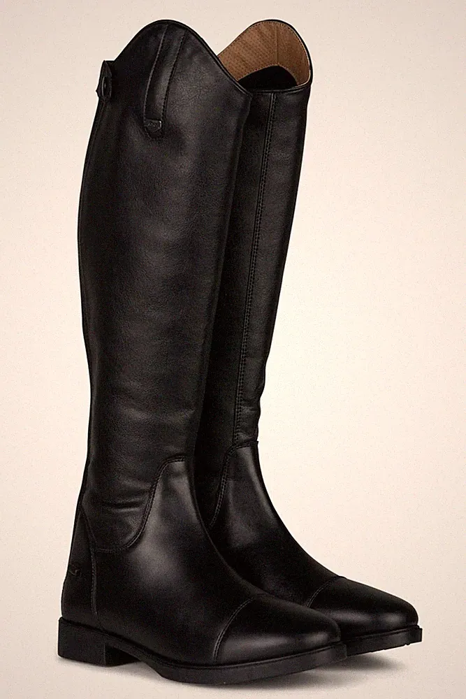 HORZE Rover Women's Synthetic Leather Dressage Tall Riding Boots | 7.5, Black