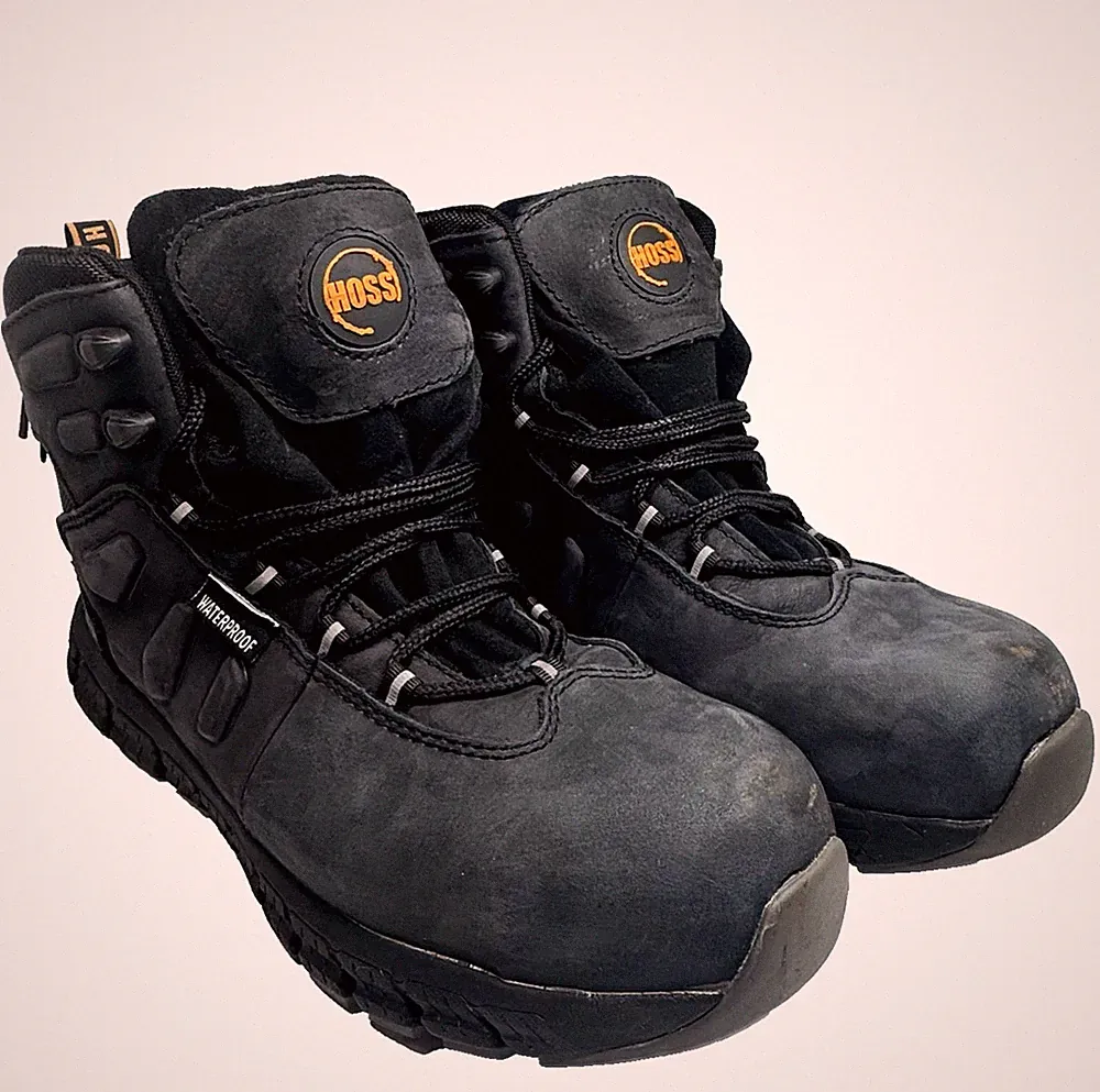 Hoss Boot Company Men’s 11 M Black Waterproof Composite Toe Work Boots ASTM EH