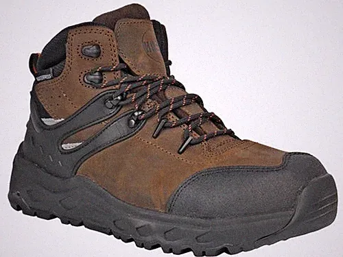 HOSS Men's 6" Stomp Aluminum Toe Waterproof Work Boot Brown - 60203, Brown