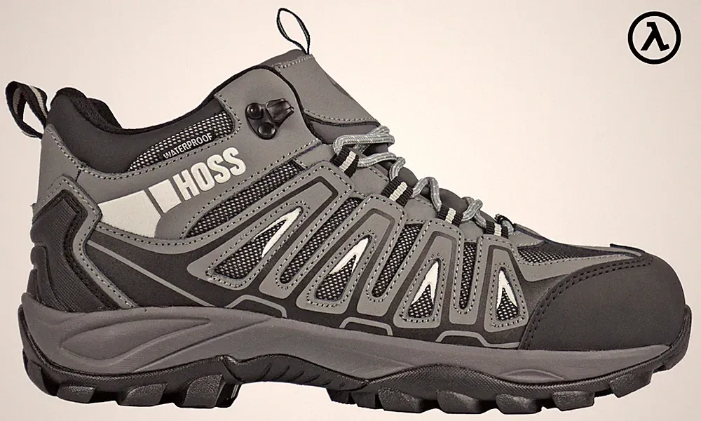HOSS TRAIL GREY WORK SHOES BOOTS 53023 - ALL SIZES - NEW