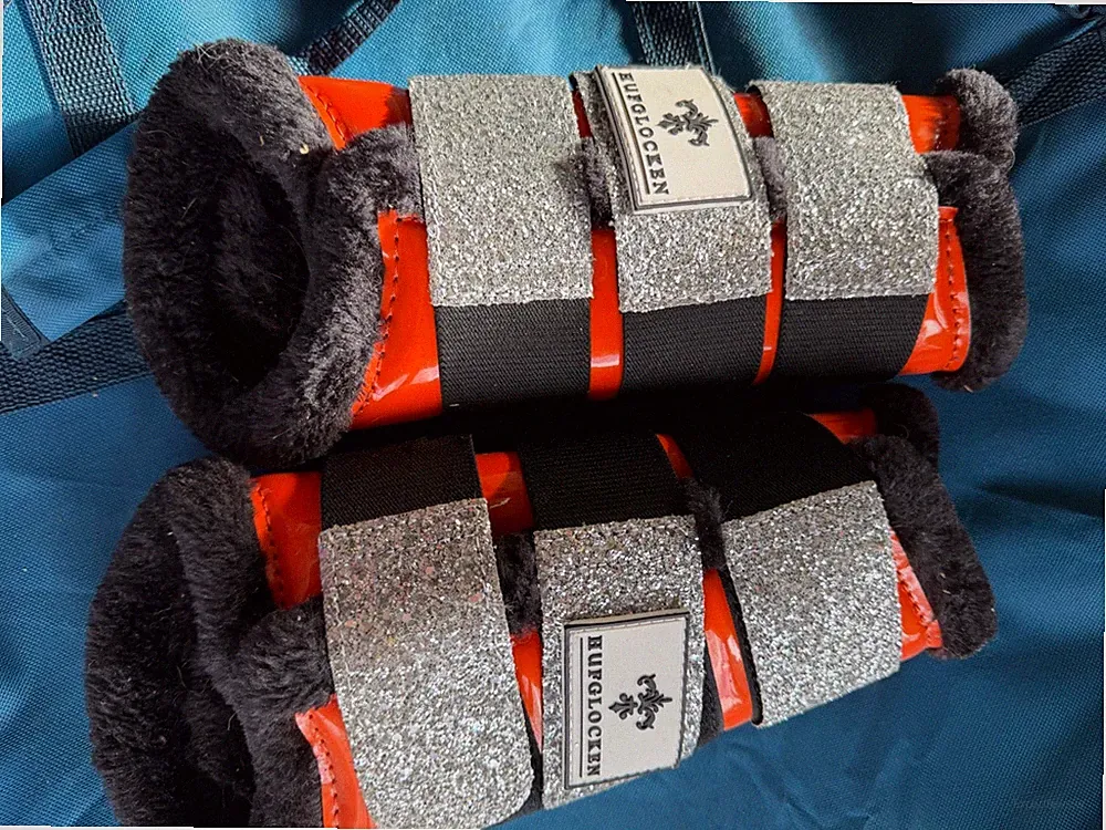 Hufglocken Patent Orange brushing boots XL