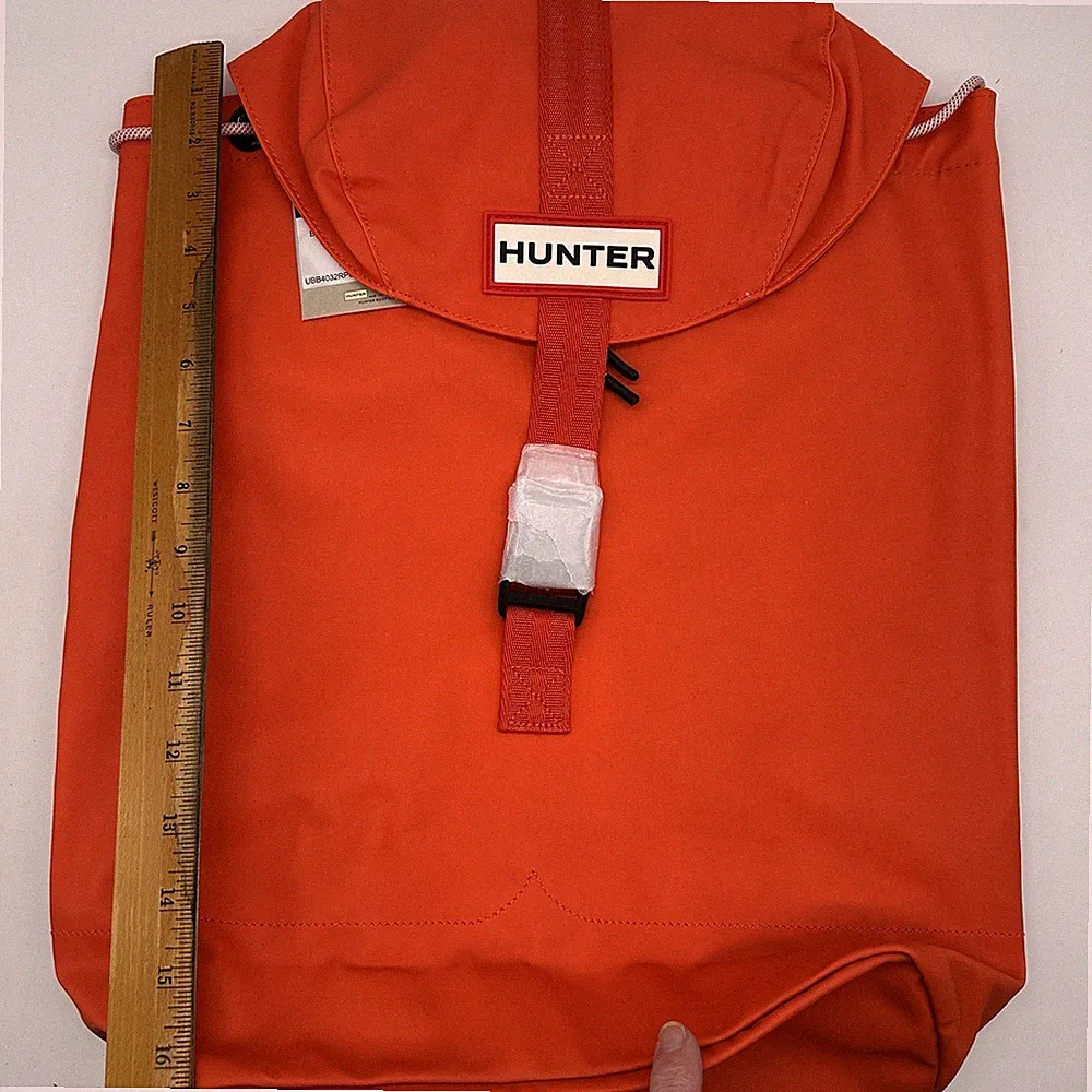 Hunter Boots Original Lightweight Rubberized Backpack LG Lighthouse Orange New