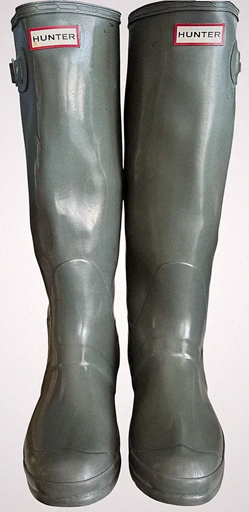 Hunter Tall Classic Boots Glossy Finish Huntress Green Unisex US Men 8 Women 9