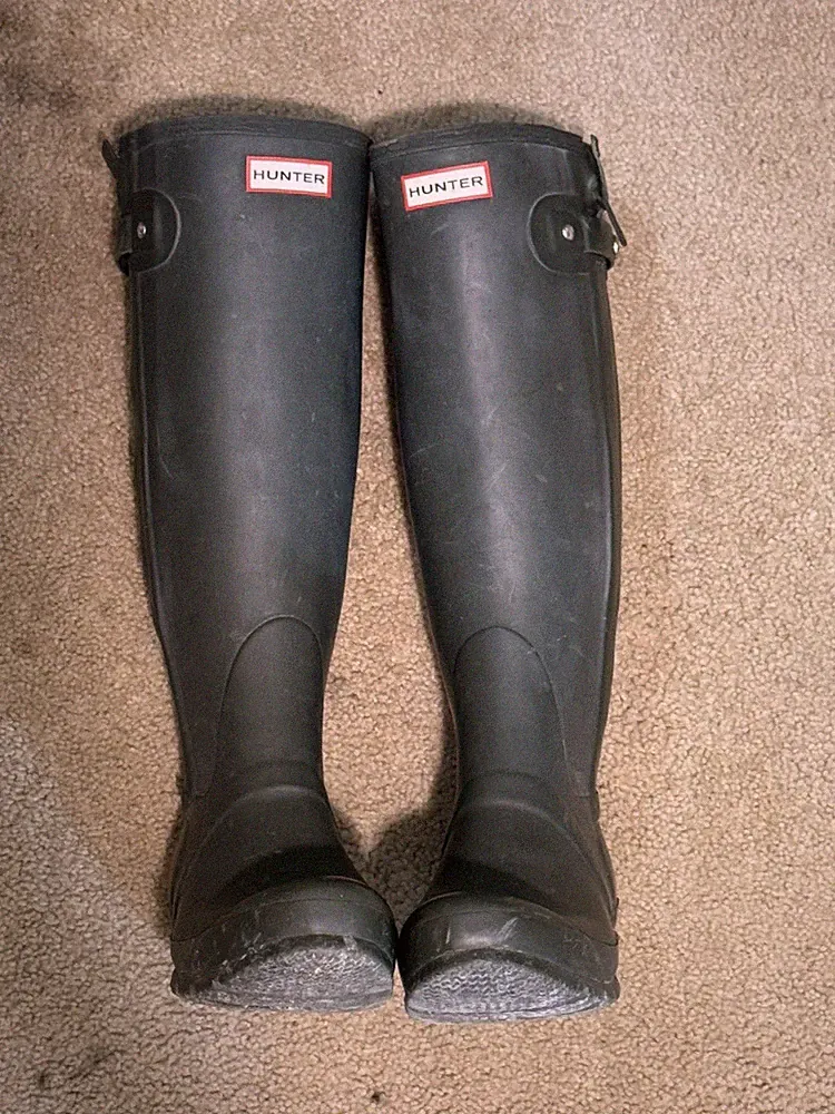 HUNTER Women’s Size 8 Original Tall Rain Boots Green Outdoor WFT1000RMA-HGN