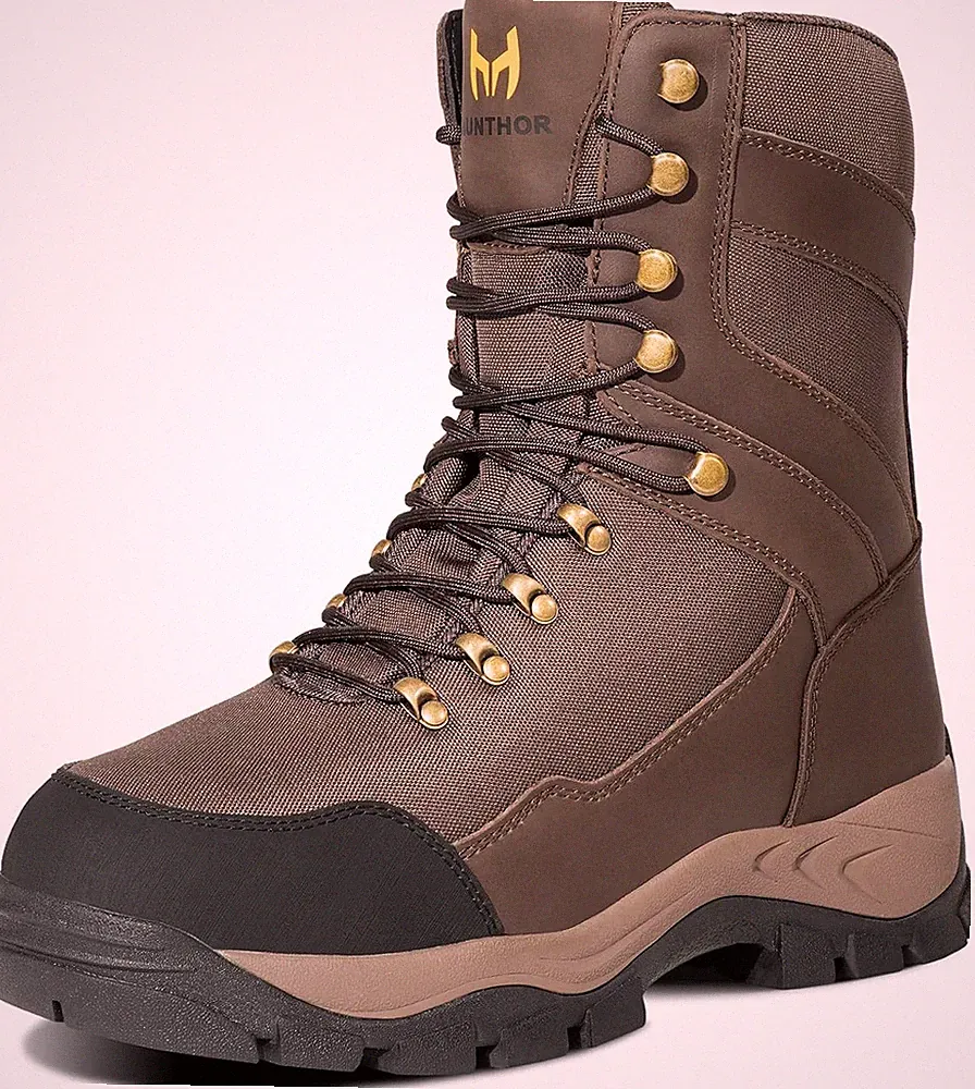 Hunting Boots for Men, Leather with EVA Midsole, Insulated Waterproof Hiking Nex