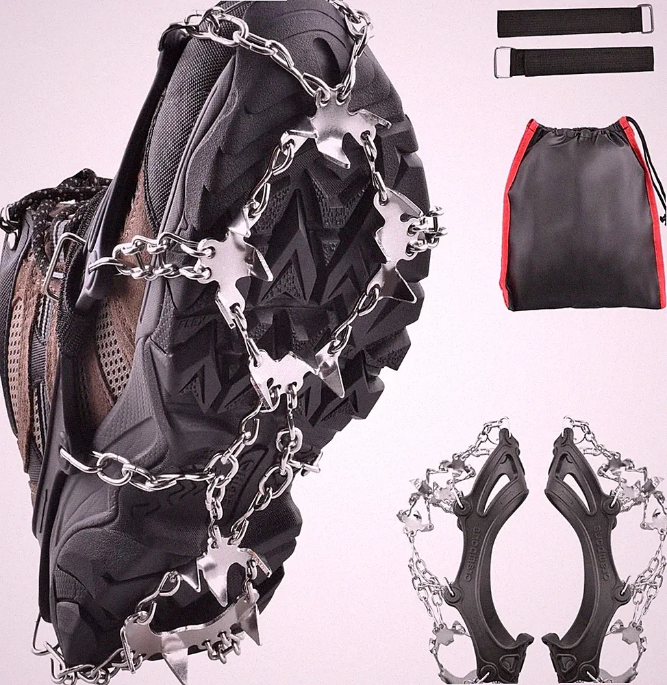 Ice Snow Anti Slip Spikes Grippers Crampons Ice Cleats For Hike Shoes Boot*#