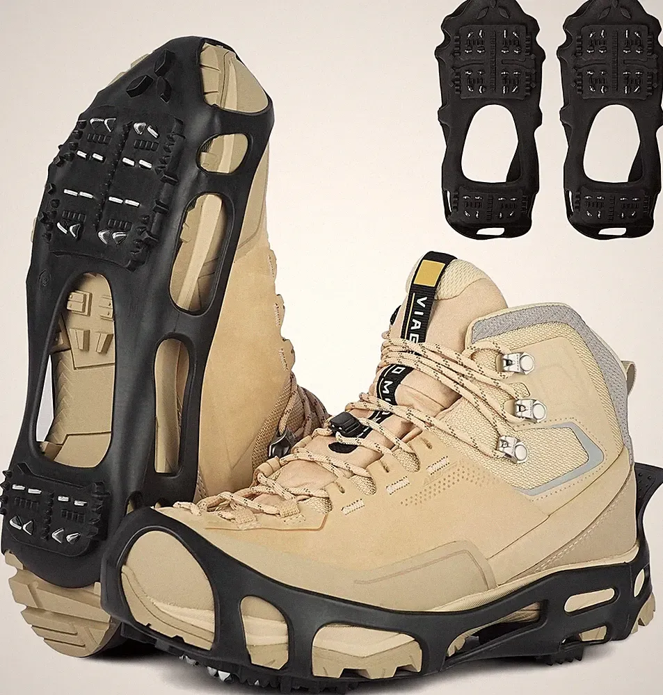 Ice Snow Cleats for Shoes and Boots, Walk Traction Cleats Crampons 24 Studs a...