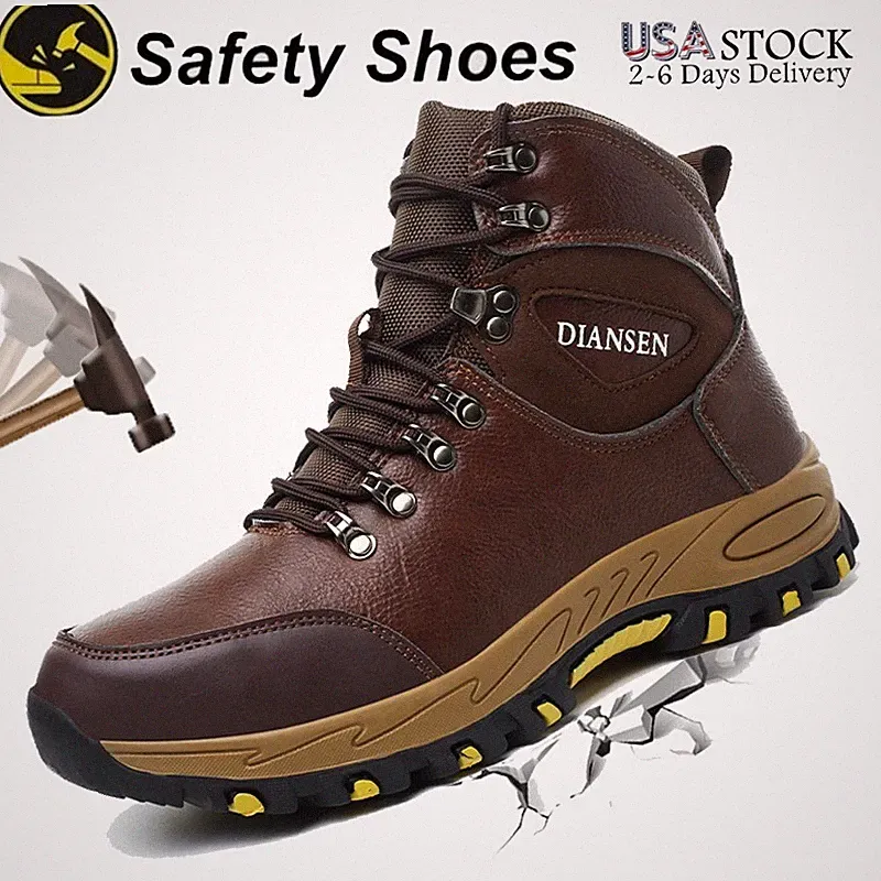 Indestructible Mens Work Boots Steel Toe Safety Shoes Waterproof Non Slip Boots