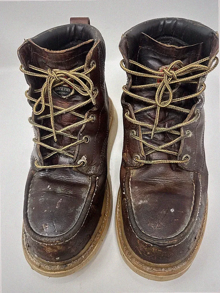 Irish Setter Ashby Moc Aluminum Toe Leather Work Boots Brown 83606 Mens Size 9.5