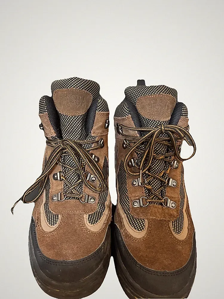 Itasca Mens Brown Hiking Boot Leather Nylon Mid Top Trail Shoe p456520 Size 12