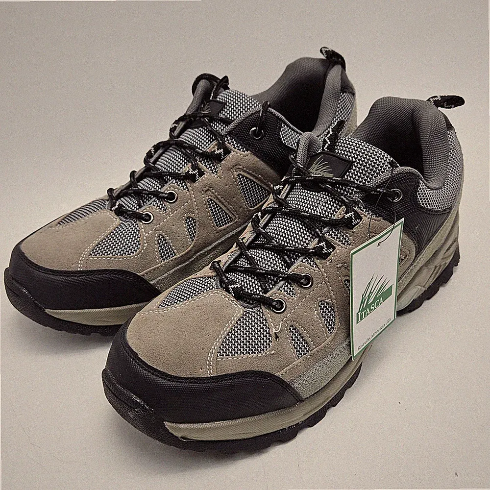 Itasca Nathaniel Mens Hiking Shoes Gray Black Suede Nylon 4543000 Size 12 NEW