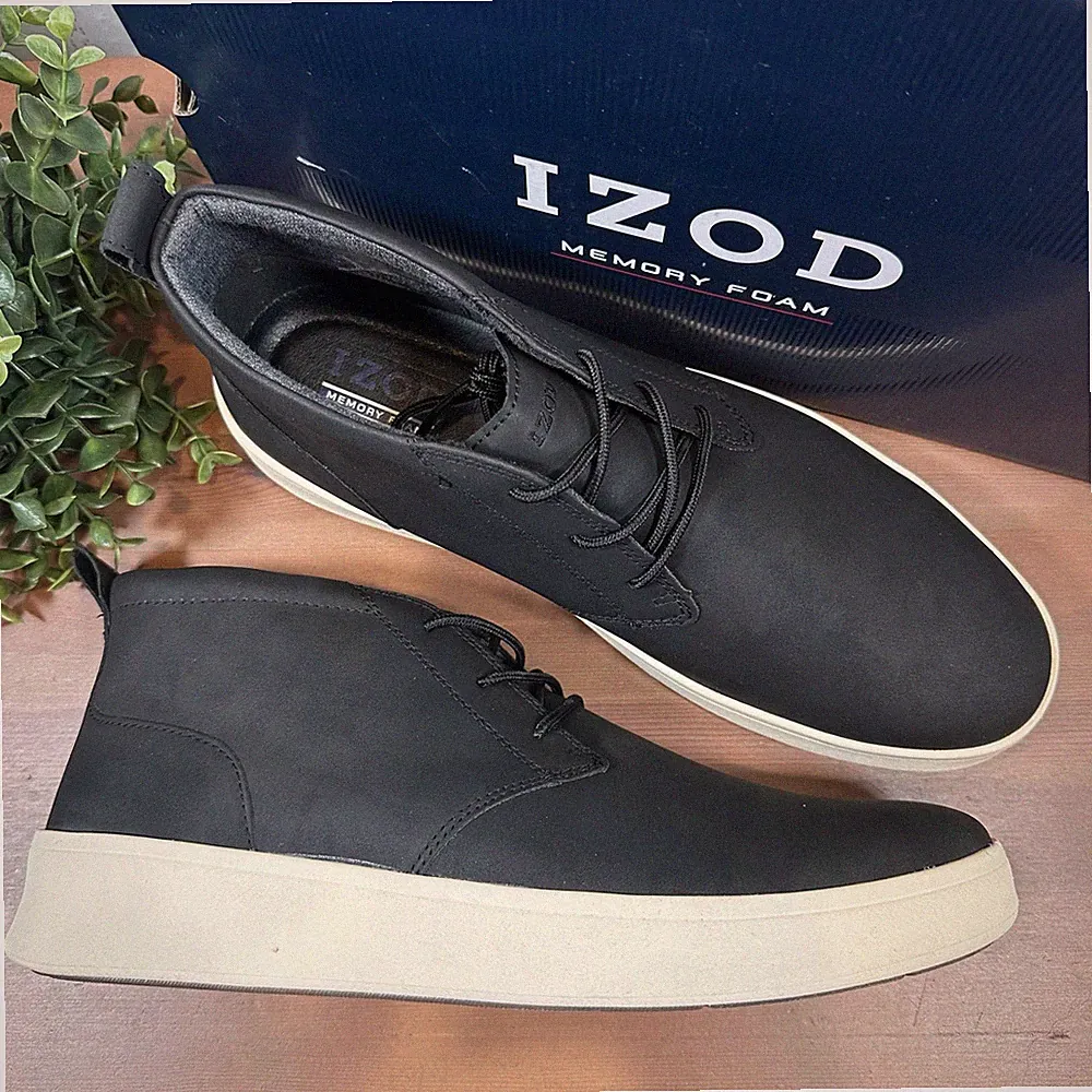 IZOD Men's Palmer Chukka Boots Black Size 8