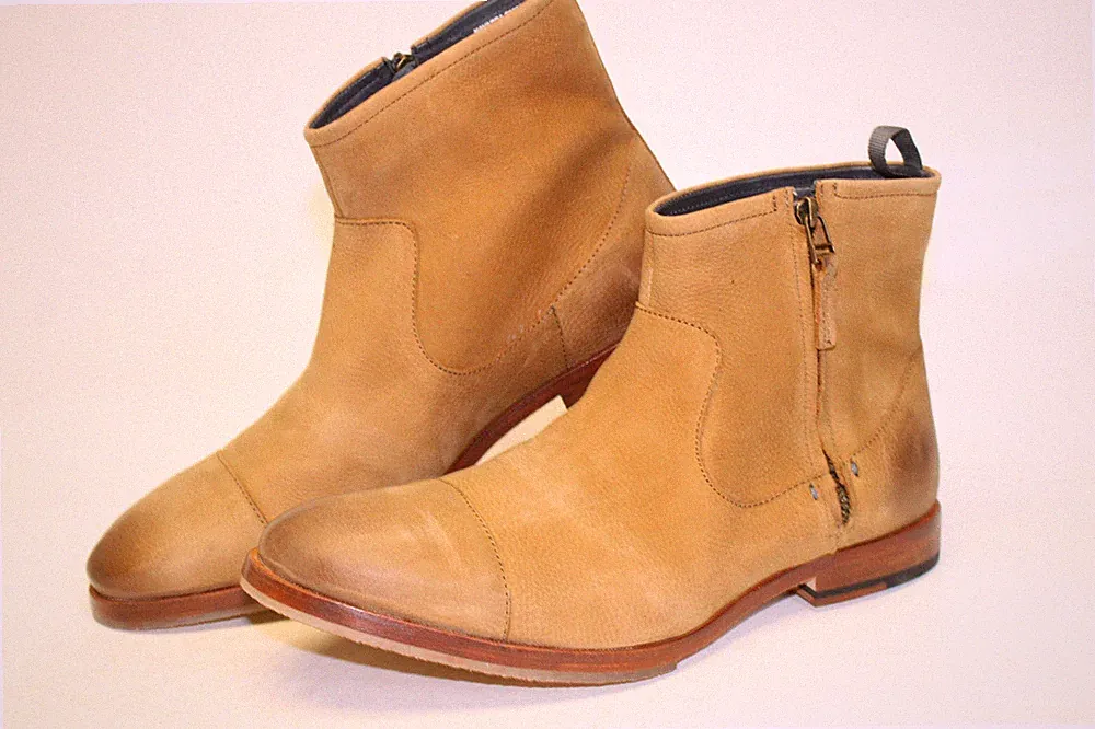 J.Shoes Mens Boots NWD Defect$198 Navarra S9501 Chukka Ankle Boots BROKEN ZIPPER