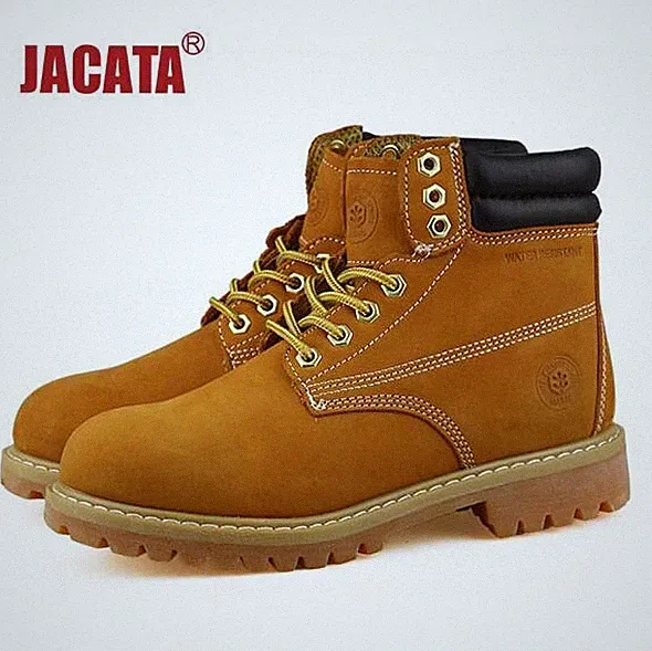 Jacata Men's Work Boots Oil Resistant Waterproof Leather Work Boots 8601 Wide