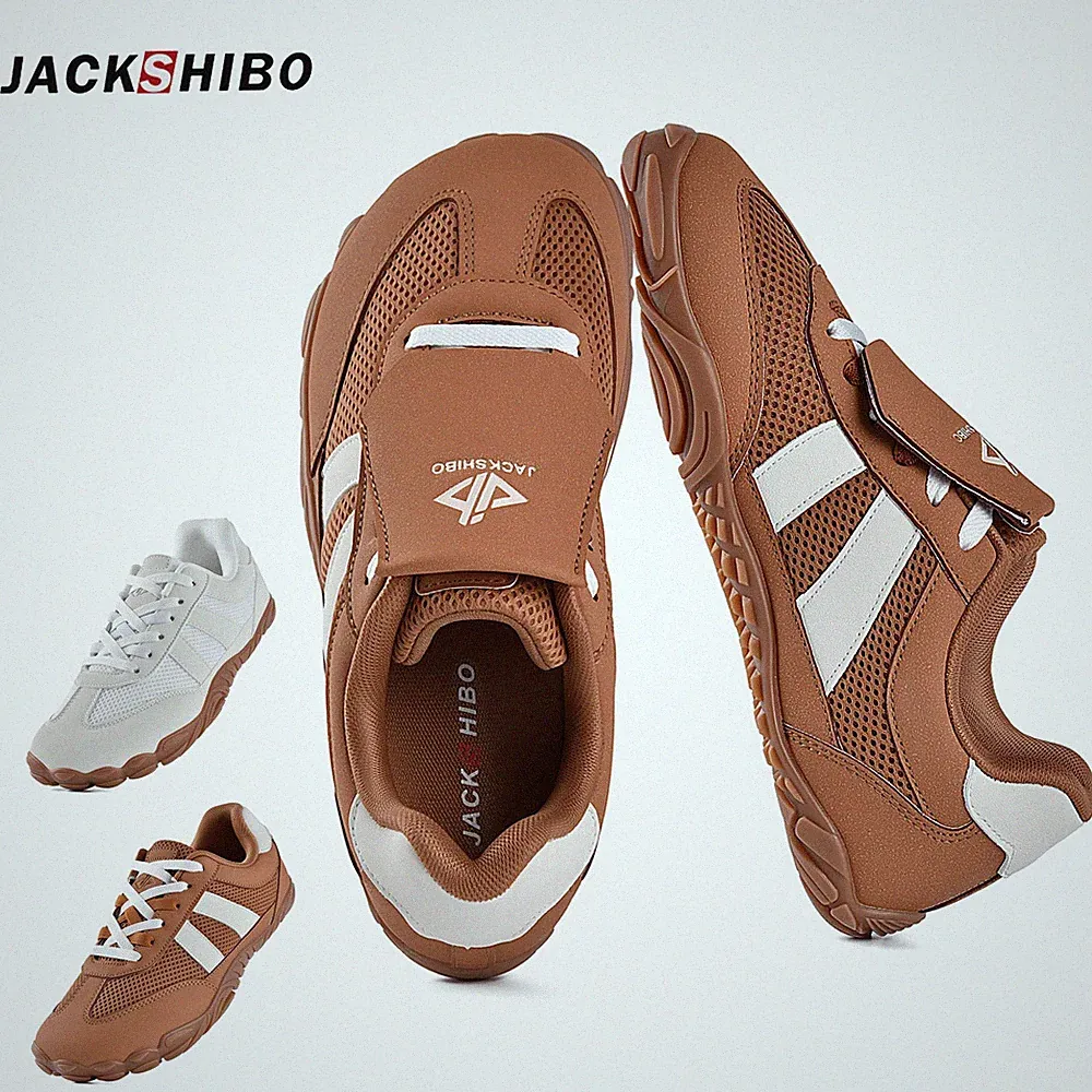 JACKSHIBO Womens Hike Barefoot Shoes Footwear Wide Toe Box Arch Support Sneakers