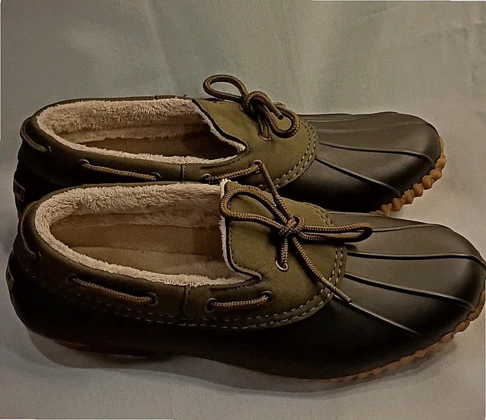 JBU by Jambu Gwen Duck Boots Olive Lace Up 10M outdoors
