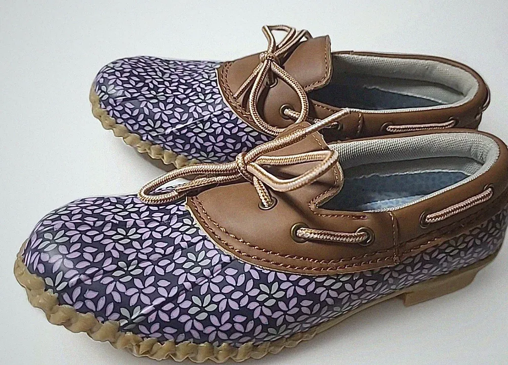 JBU Jambu Gwen Garden Ready Shoes Waterproof Purple 8 Preppy Rain Boots Vegan