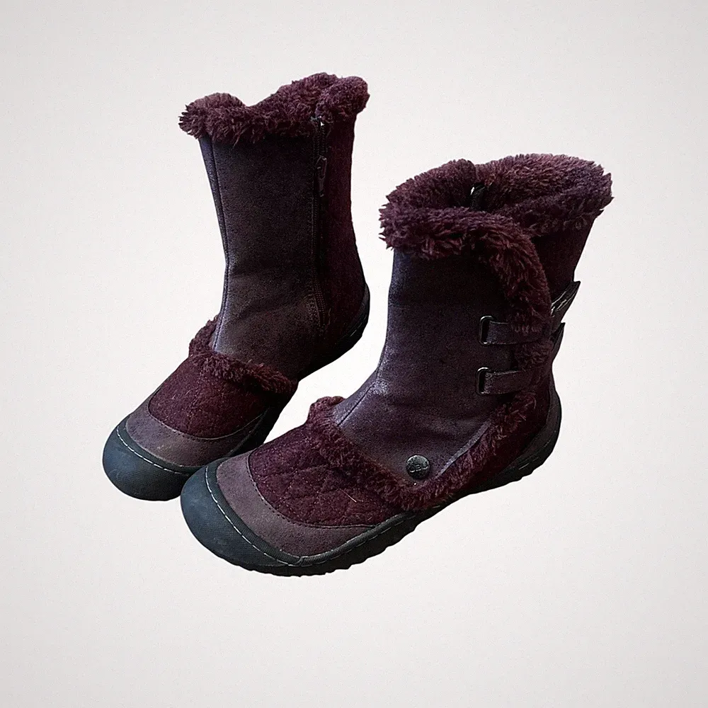 JBU Jambu Iceburg Burgundy Vegan Faux Fur Winter Boots Side Zip Women 8M JB19ICE
