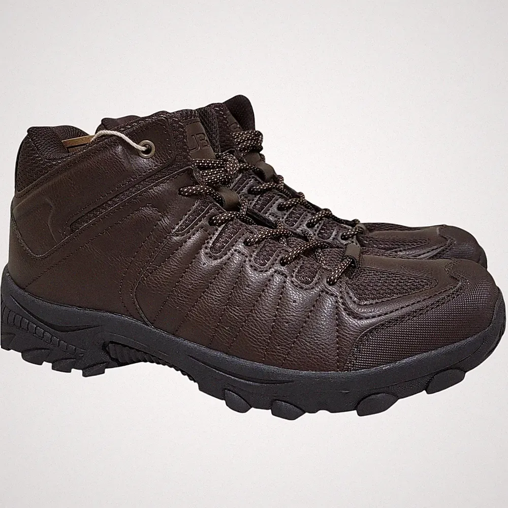 JBU Torrence Water Resistant Combat Hiking Boots Size US 8M Brown Faux Leather