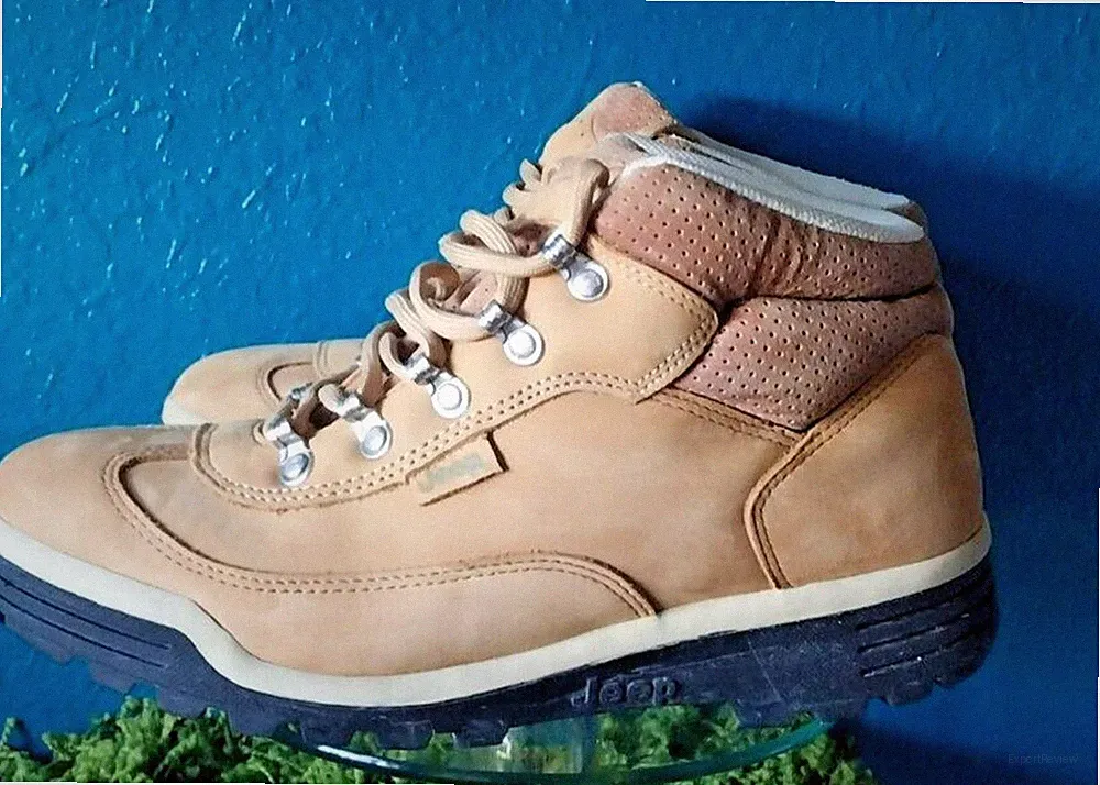 Jeep Tan Suede Hiking Work Boots Womens SIze 9 Mens size 7 No Mark/Skidding
