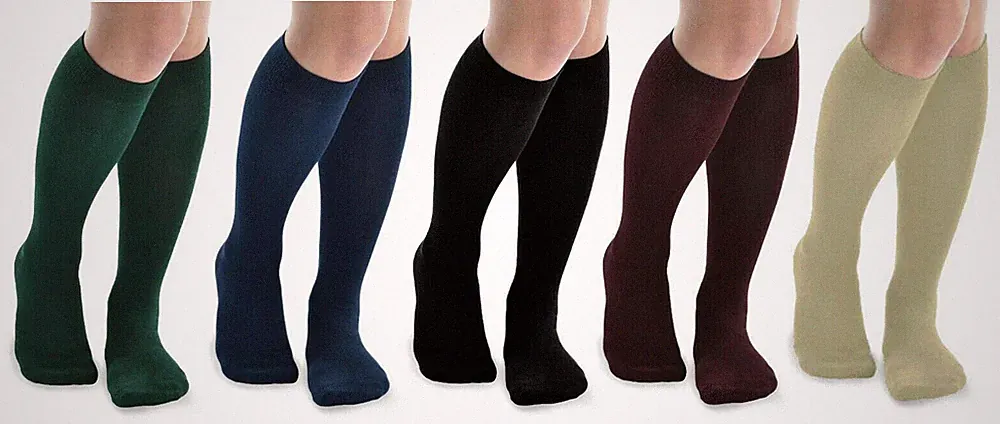 Jefferies Socks Womens Cotton Knee High School Girl Long Tall Socks 2 Pair Pack
