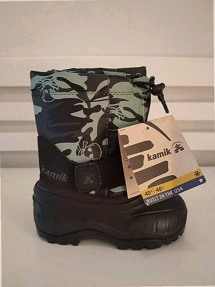 Kamik Camo Skulls NWT TODDLER 8 Snow Boots -40° Insulated USA Negative 40
