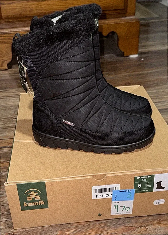 Kamik Hannah Zip Winter Boots Women’s 6 Wide - Waterproof New