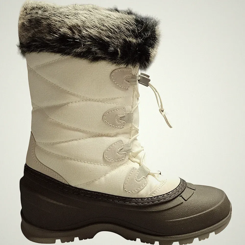 Kamik Momentum 3 Vegan Winter Boots Womens Size 7 Gray White Waterproof 97559