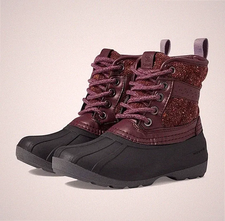 Kamik Sierra Mid Girls (Unisex) Kids Boots - Burgundy Size 3 Snow Boot NEW Shoes