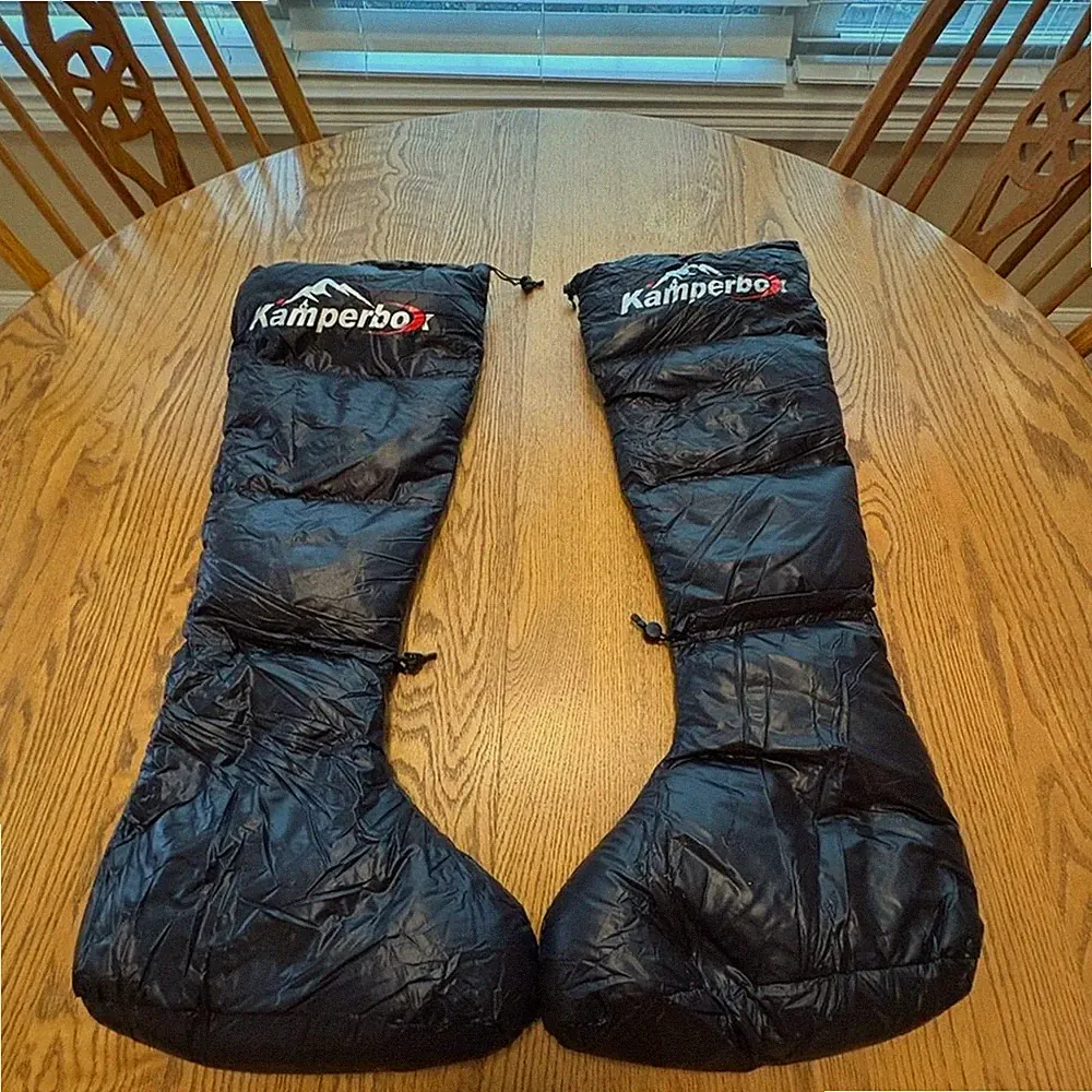 Kamperbox Down Fill Booties Knee High Boots 2-Cinch Ultralight Backpacking OS