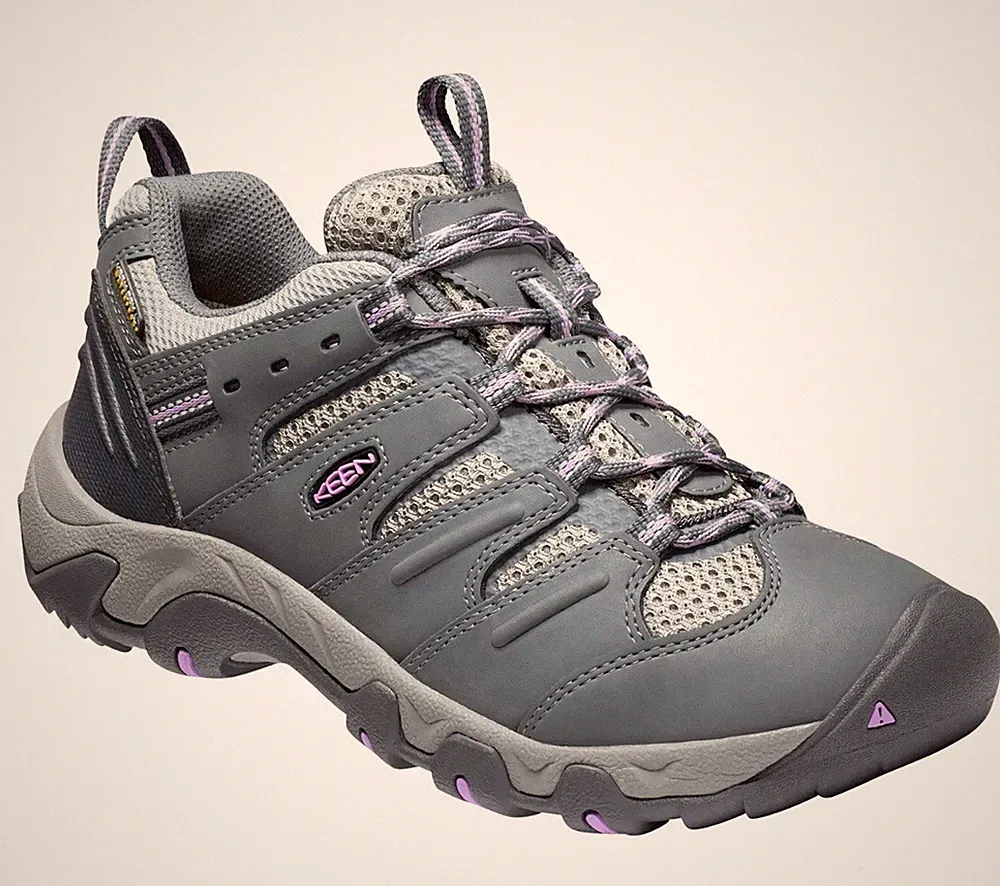 KEEN 1025157 Koven Waterproof Hiking Shoes for Ladies - Steel Grey/African Sz 6