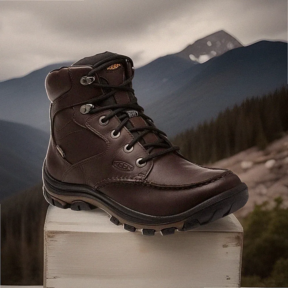 KEEN Anchor Park Waterproof Leather High Top Hiking Boots Brown US 8.5 (1009250)