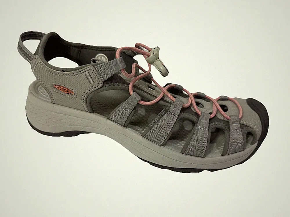 Keen Astoria West Sandals Women Size 9.5 Grey Hiking Trail, Washable Waterproof