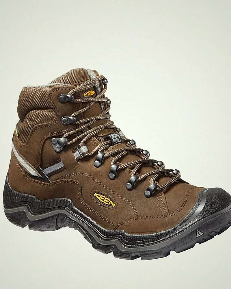 KEEN Durand II Mid Waterproof Hiking Boots for Men - Size 8 WIDE