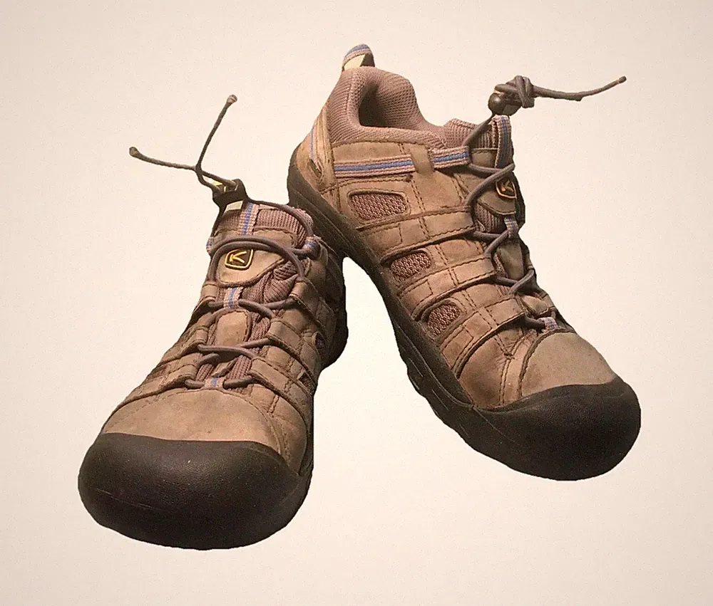 Keen Green Leather Hiking Low Top Trail Shoes Boots Waterproof Men US 5 EU 38