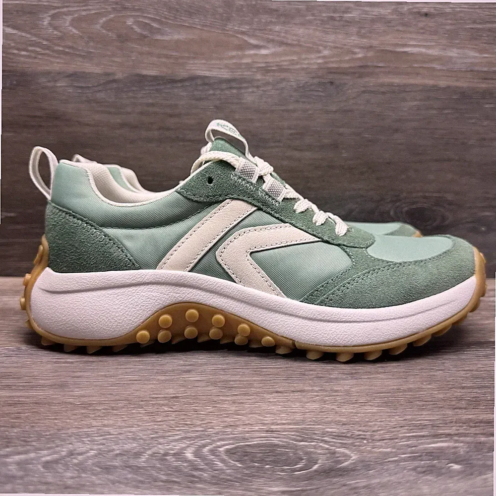 Keen KS86 Sneakers Women size 8.5 green Nylon Suede Trail Hiking Comfort Shoes