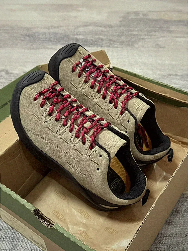 KEEN Men's Outdoor Trail Hiking Shoes - Low Top Casual Walking Sneakers Khaki