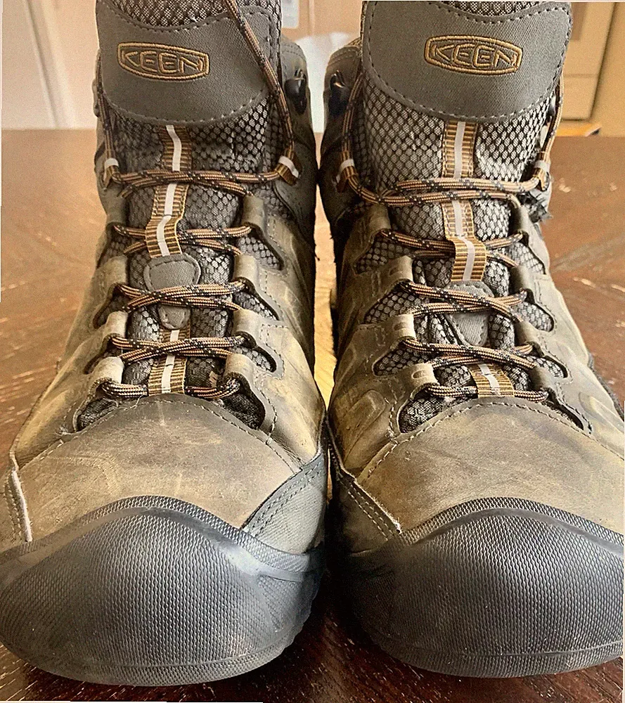 KEEN Men's Targhee 3 Waterproof Mid Hiking boots Black Olive/Golden Brown Sz 14