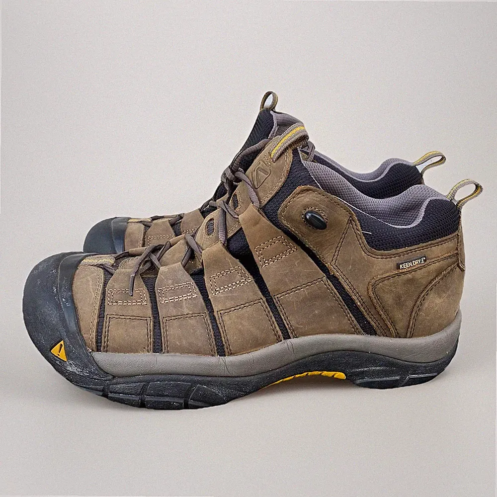 Keen Mens Newport Trail Hiking Brown Leather Shoes Boots Size 13 US Outdoor Gorp