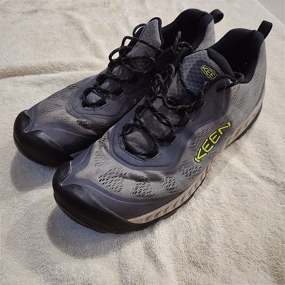 KEEN NXIS Speed Low Hiking Shoes Men’s 14 Grey Evening Primrose Excellent