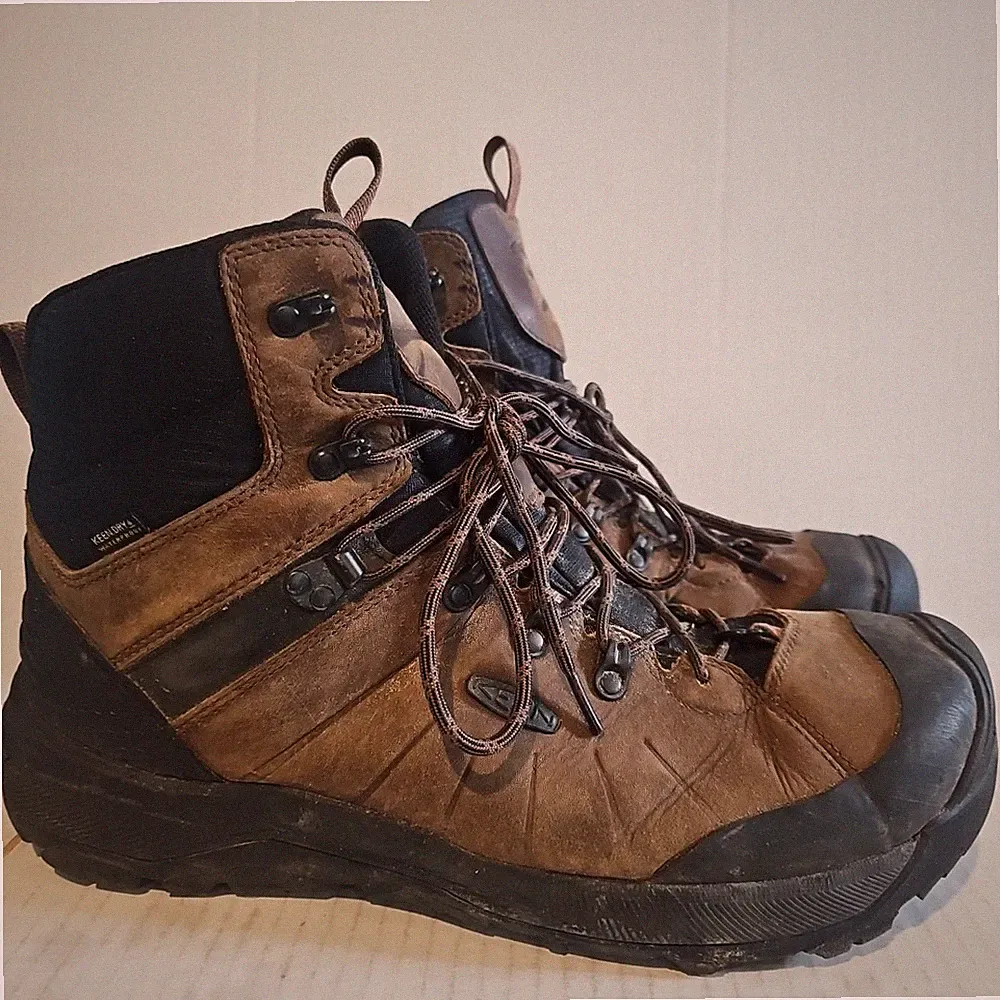 Keen Revel IV Mid Polar Hiking Boots Waterproof Insilated Brown Sz 14 US
