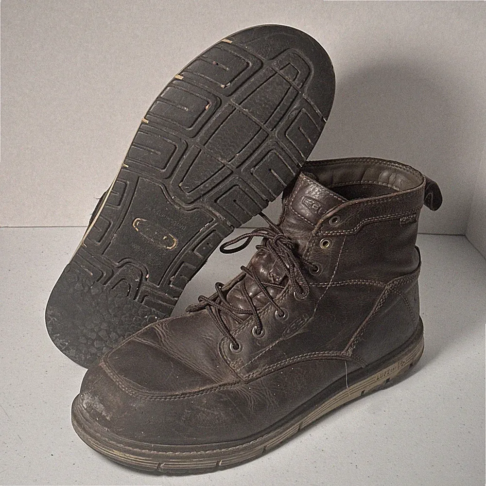 KEEN San Jose Men's Size 12D Brown Soft Toe Work Boots - No Insoles
