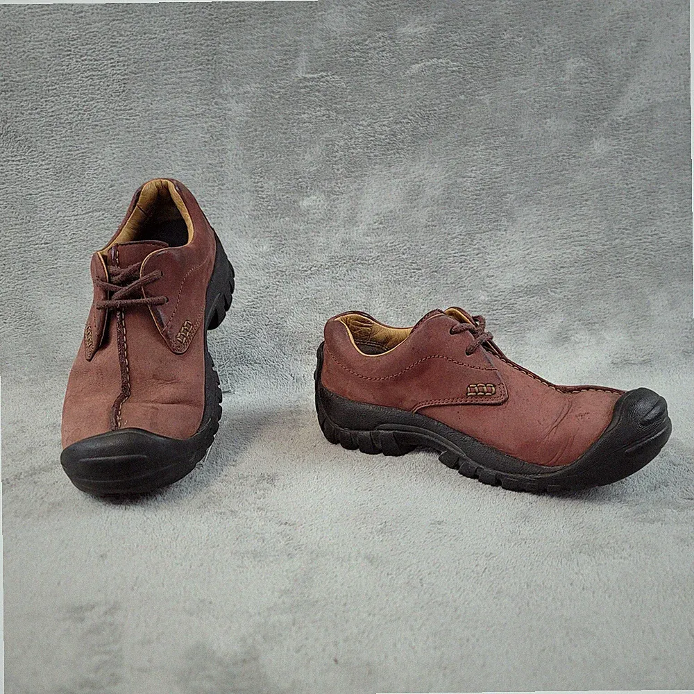 KEEN Shoes Boots XT0505 Brick Leather Laced Low Top Hiking Women's Size 6.5