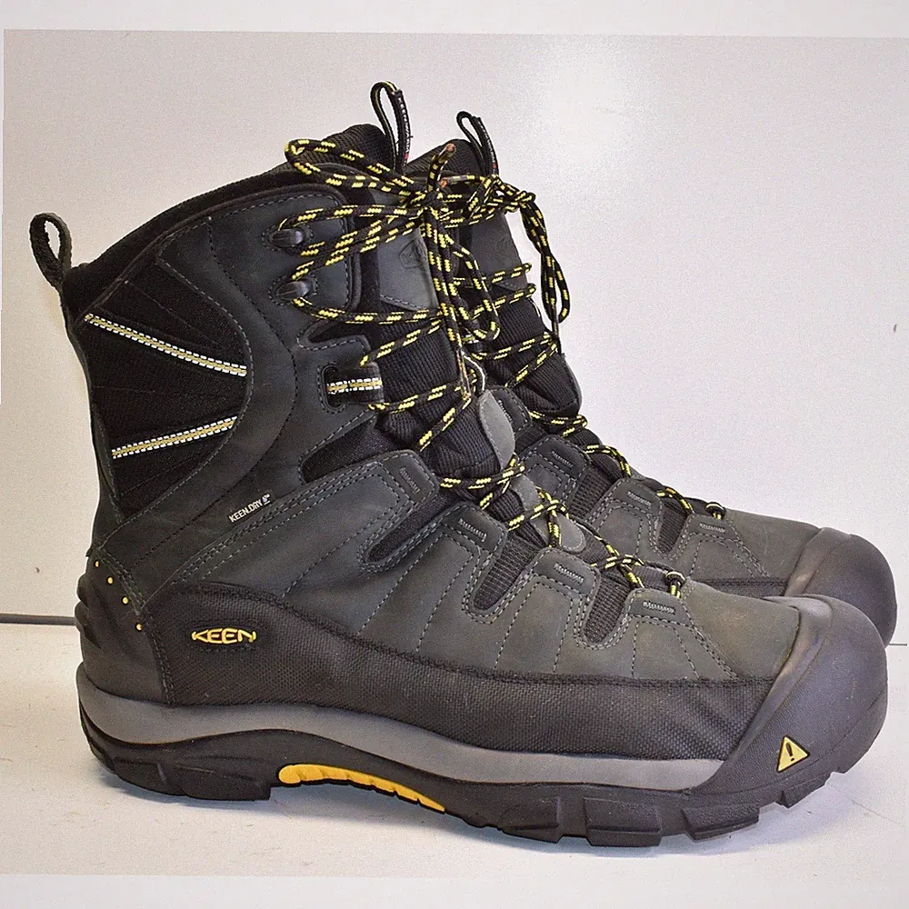 Keen Summit County Waterproof Winter Boots Gray Mens 14 Outdoors Hiking Trail