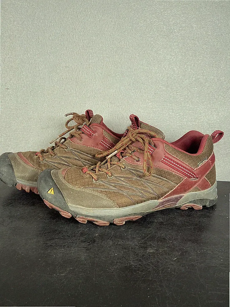 Keen Womens Size 9.5 Brown Red Targhee Lace Up Athletic Trail Hiking Boots Shoe